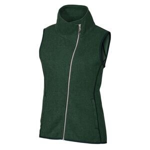 Cutter & Buck Mainsail Fleece Lined Vest Full Zip NEW Green Small LCO00034